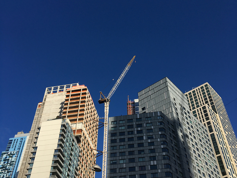 Cranes Building Downtown Brooklyn